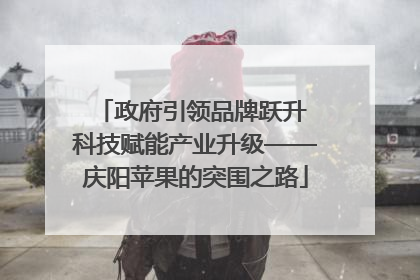 政府引领品牌跃升 科技赋能产业升级——庆阳苹果的突围之路
