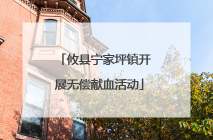 攸县宁家坪镇开展无偿献血活动