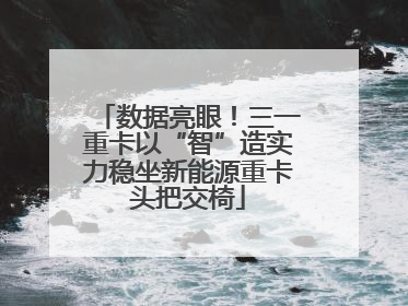 数据亮眼！三一重卡以“智”造实力稳坐新能源重卡头把交椅