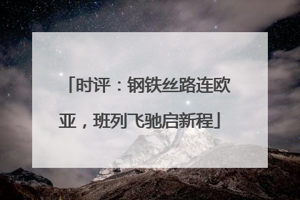 时评：钢铁丝路连欧亚，班列飞驰启新程
