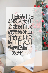 曲靖市沾益区人大社会建设和民族宗教外事华侨委员会原主任委员梅国稳被“双开”