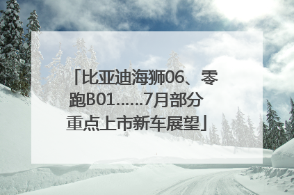 比亚迪海狮06、零跑B01……7月部分重点上市新车展望