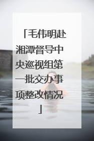 毛伟明赴湘潭督导中央巡视组第一批交办事项整改情况
