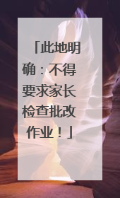 此地明确：不得要求家长检查批改作业！