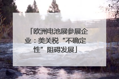 欧洲电池展参展企业：美关税“不确定性”阻碍发展