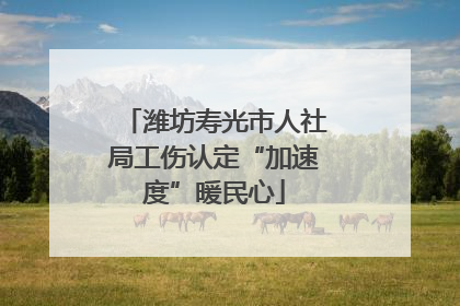 潍坊寿光市人社局工伤认定“加速度”暖民心