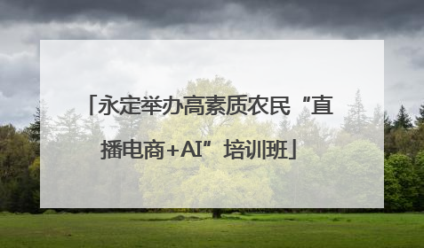 永定举办高素质农民“直播电商+AI”培训班