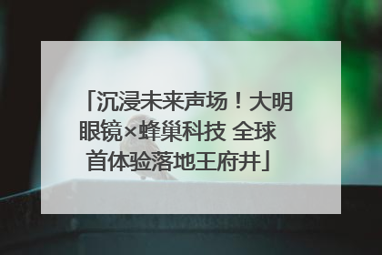 沉浸未来声场！大明眼镜×蜂巢科技 全球首体验落地王府井