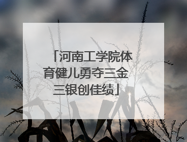 河南工学院体育健儿勇夺三金三银创佳绩
