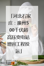 河北石家庄：廉州500千伏超高压变电站增容工程投运
