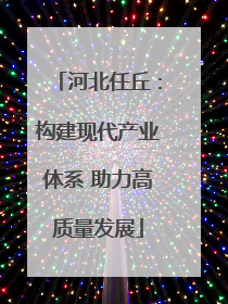 河北任丘：构建现代产业体系 助力高质量发展