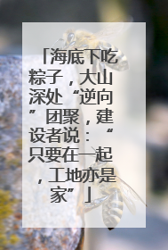 海底下吃粽子，大山深处“逆向”团聚，建设者说：“只要在一起，工地亦是家”