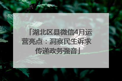 湖北区县微信4月运营亮点：洞察民生诉求 传递政务强音