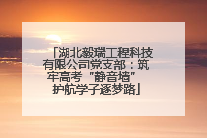 湖北毅瑞工程科技有限公司党支部：筑牢高考“静音墙” 护航学子逐梦路