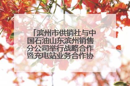 滨州市供销社与中国石油山东滨州销售分公司举行战略合作暨充电站业务合作协议签约仪式