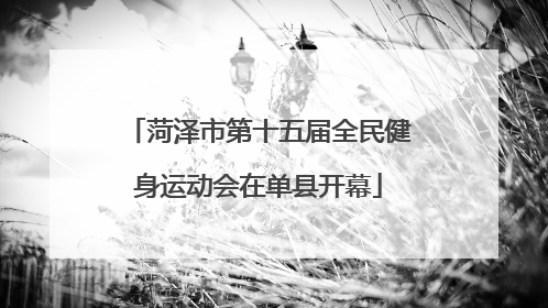 菏泽市第十五届全民健身运动会在单县开幕