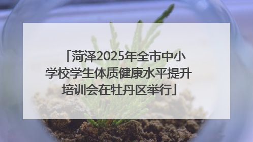 菏泽2025年全市中小学校学生体质健康水平提升培训会在牡丹区举行