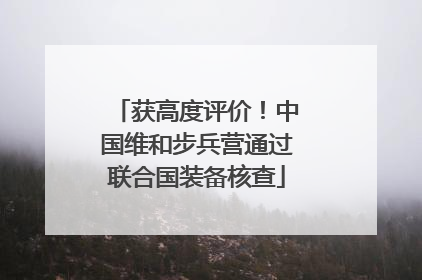 获高度评价！中国维和步兵营通过联合国装备核查
