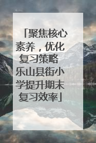 聚焦核心素养，优化复习策略 乐山县街小学提升期末复习效率