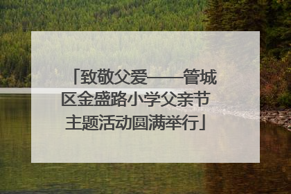 致敬父爱——管城区金盛路小学父亲节主题活动圆满举行