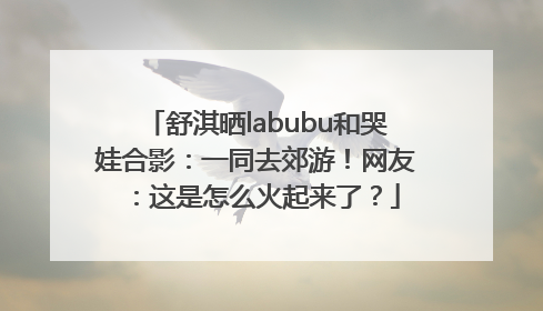 舒淇晒labubu和哭娃合影：一同去郊游！网友：这是怎么火起来了？
