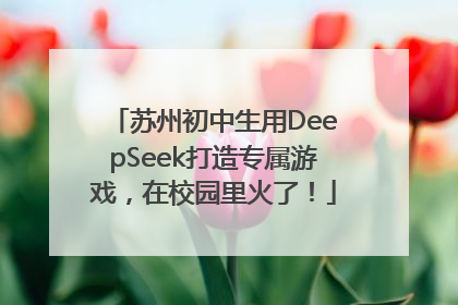 苏州初中生用DeepSeek打造专属游戏，在校园里火了！