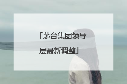 茅台集团领导层最新调整