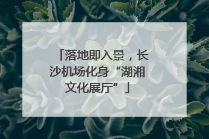 落地即入景，长沙机场化身“湖湘文化展厅”
