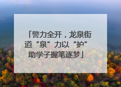 警力全开，龙泉街道“泉”力以“护”助学子握笔逐梦