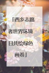 西乡志愿者世界环境日共绘绿色画卷
