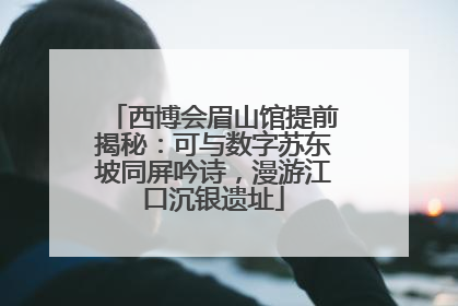 西博会眉山馆提前揭秘：可与数字苏东坡同屏吟诗，漫游江口沉银遗址