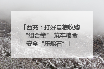 西充：打好夏粮收购“组合拳” 筑牢粮食安全“压舱石”
