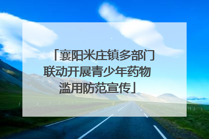 襄阳米庄镇多部门联动开展青少年药物滥用防范宣传