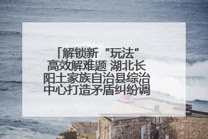 解锁新“玩法” 高效解难题 湖北长阳土家族自治县综治中心打造矛盾纠纷调处“终点站”
