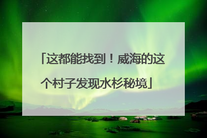 这都能找到！威海的这个村子发现水杉秘境