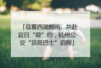 载着西湖烟雨、共赴夏日“荷”约，杭州公交“赏荷巴士”启程