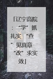 辽宁高院：“学”抓扎实 “查”见真章 “改”求实效