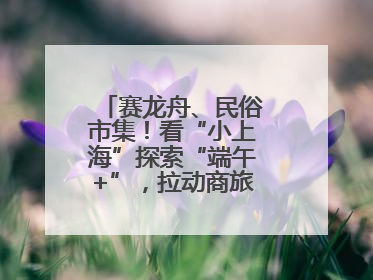 赛龙舟、民俗市集！看“小上海”探索“端午+”，拉动商旅文体大消费