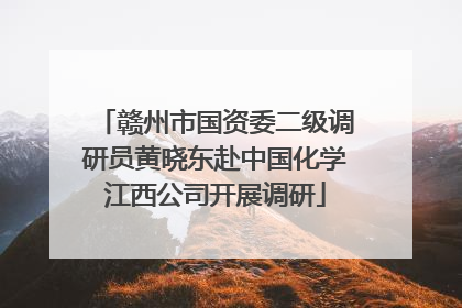 赣州市国资委二级调研员黄晓东赴中国化学江西公司开展调研