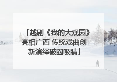 越剧《我的大观园》亮相广西 传统戏曲创新演绎破圈吸睛