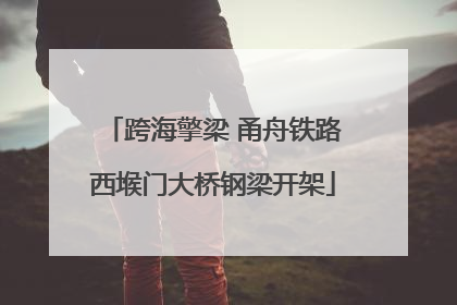 跨海擎梁 甬舟铁路西堠门大桥钢梁开架
