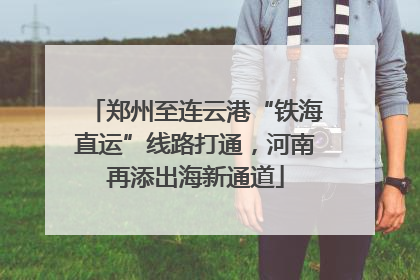 郑州至连云港“铁海直运”线路打通，河南再添出海新通道