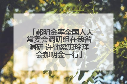 郝明金率全国人大常委会调研组在我省调研 许勤梁惠玲拜会郝明金一行