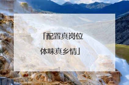 配置真岗位 体味真乡情