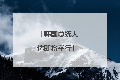 韩国总统大选即将举行