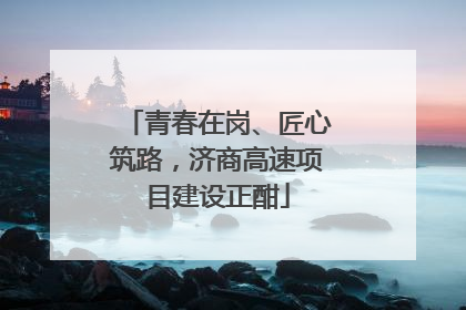 青春在岗、匠心筑路，济商高速项目建设正酣