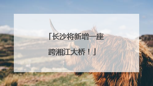 长沙将新增一座跨湘江大桥！