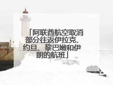 阿联酋航空取消部分往返伊拉克、约旦、黎巴嫩和伊朗的航班