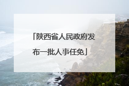 陕西省人民政府发布一批人事任免