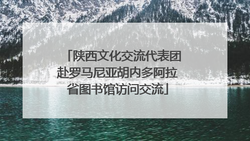 陕西文化交流代表团赴罗马尼亚胡内多阿拉省图书馆访问交流
